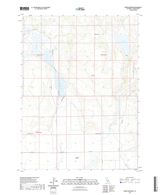 Dodge Reservoir California US Topo Map Image
