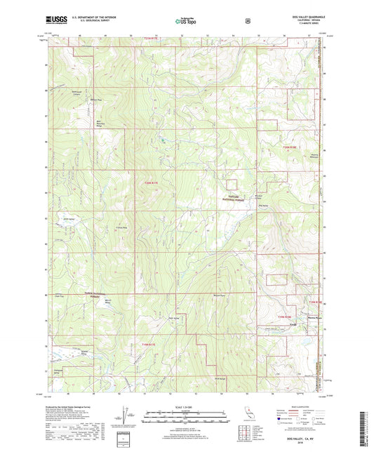 Dog Valley California US Topo Map Image
