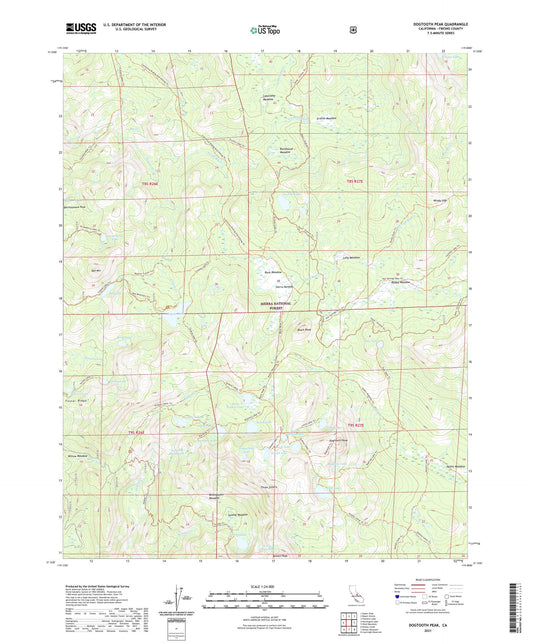 Dogtooth Peak California US Topo Map Image
