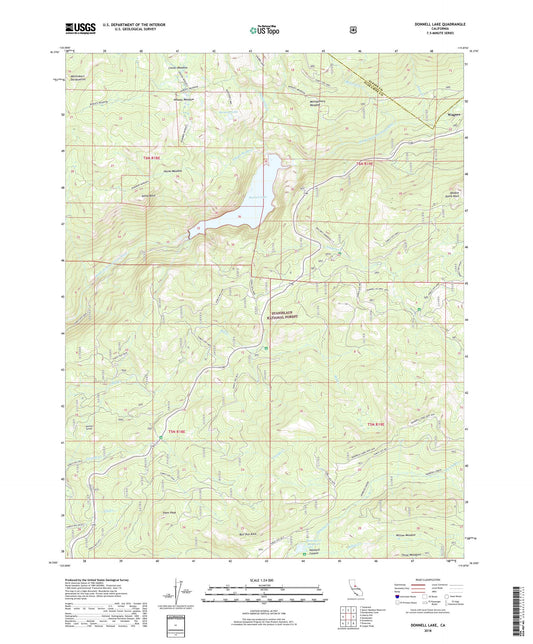 Donnell Lake California US Topo Map Image