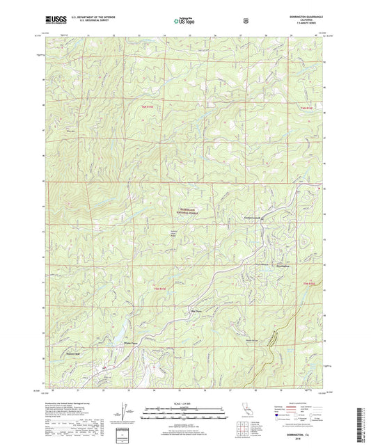 Dorrington California US Topo Map Image