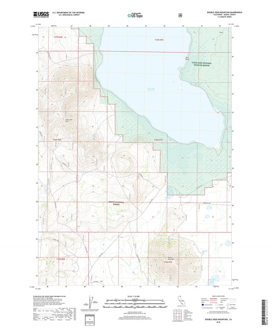 Double Head Mountain California US Topo Map Image