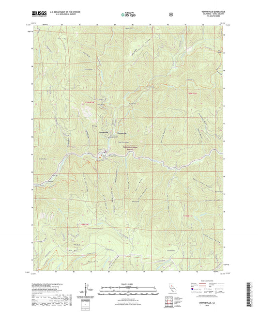 Downieville California US Topo Map Image