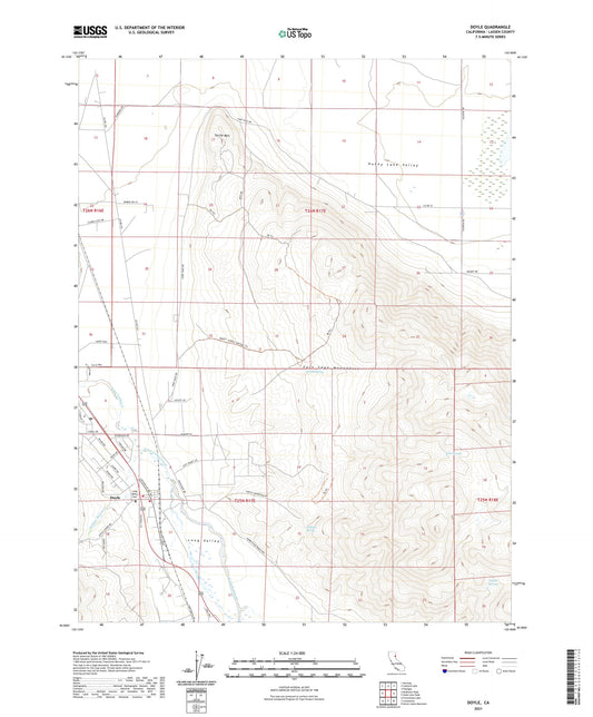 Doyle California US Topo Map Image