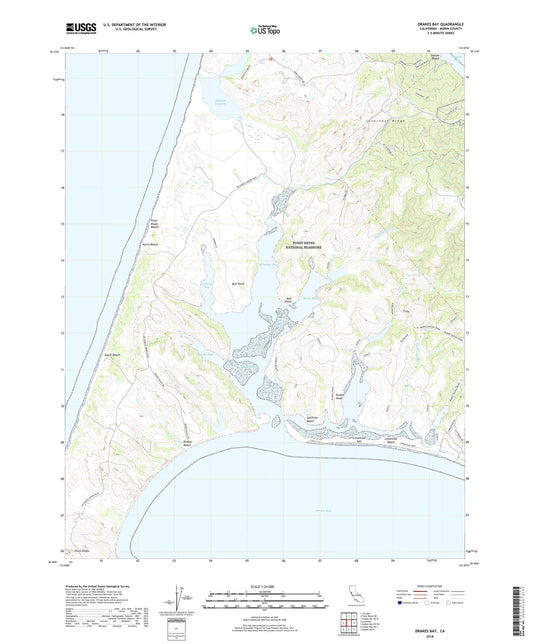 Drakes Bay California US Topo Map Image