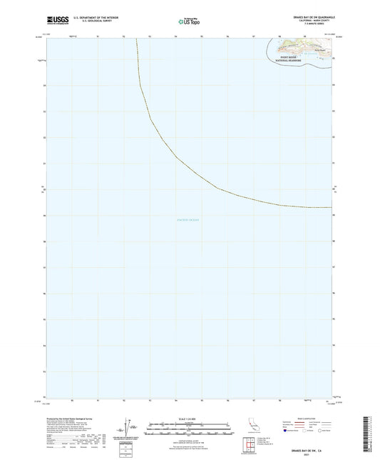 Drakes Bay OE SW California US Topo Map Image