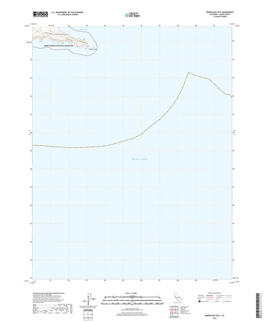 Drakes Bay OE S California US Topo Map Image