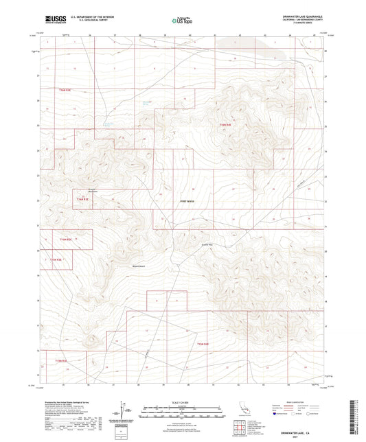 Drinkwater Lake California US Topo Map Image