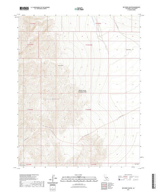 Dry Bone Canyon California US Topo Map Image