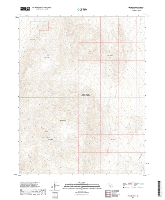 Dry Mountain California US Topo Map Image