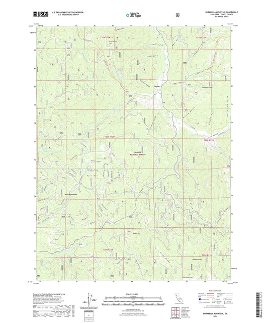 Dubakella Mountain California US Topo Map Image