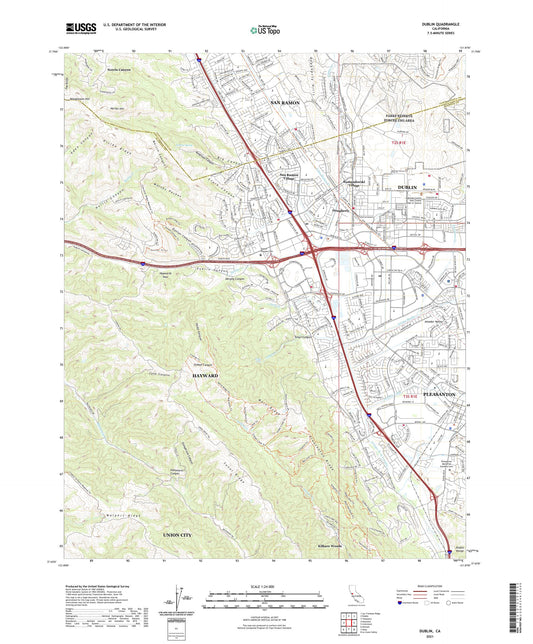 Dublin California US Topo Map Image