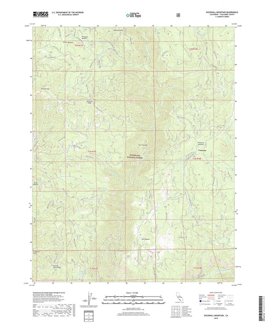 Duckwall Mountain California US Topo Map Image