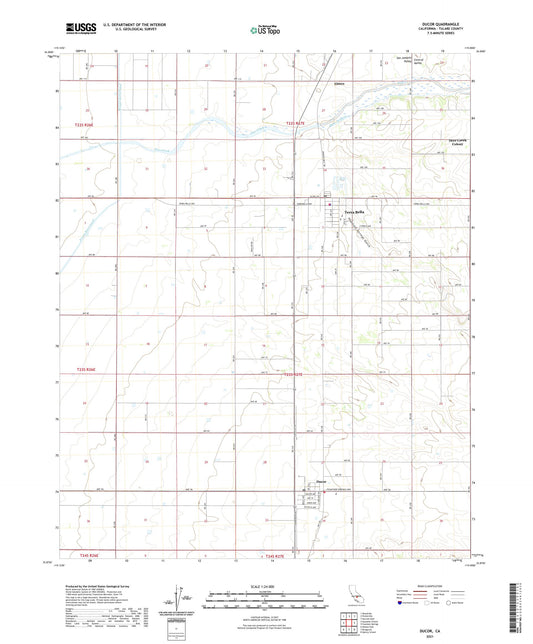 Ducor California US Topo Map Image