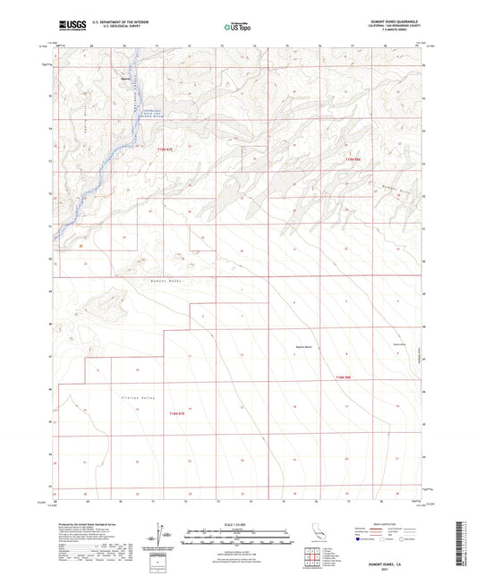 Dumont Dunes California US Topo Map Image