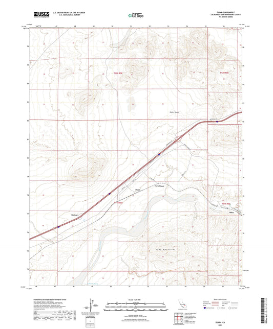 Dunn California US Topo Map Image