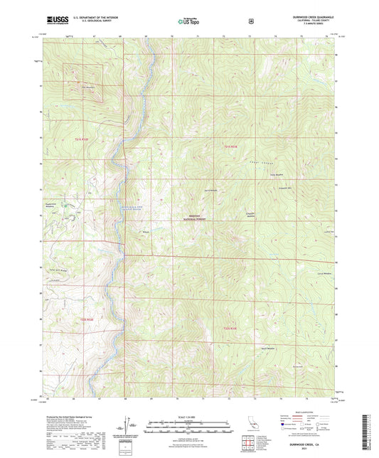 Durrwood Creek California US Topo Map Image