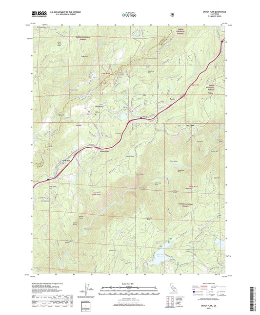 Dutch Flat California US Topo Map Image