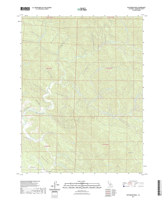 Dutchmans Knoll California US Topo Map Image