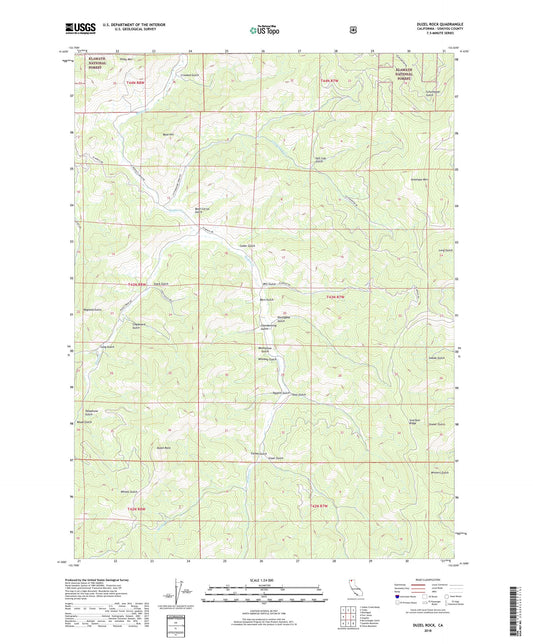 Duzel Rock California US Topo Map Image