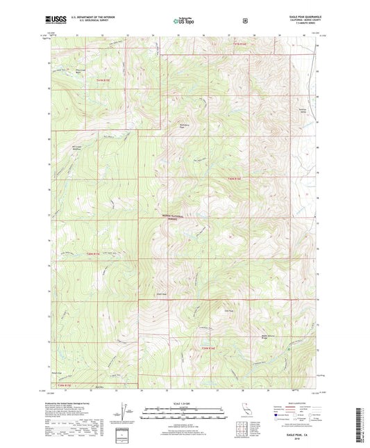 Eagle Peak California US Topo Map Image