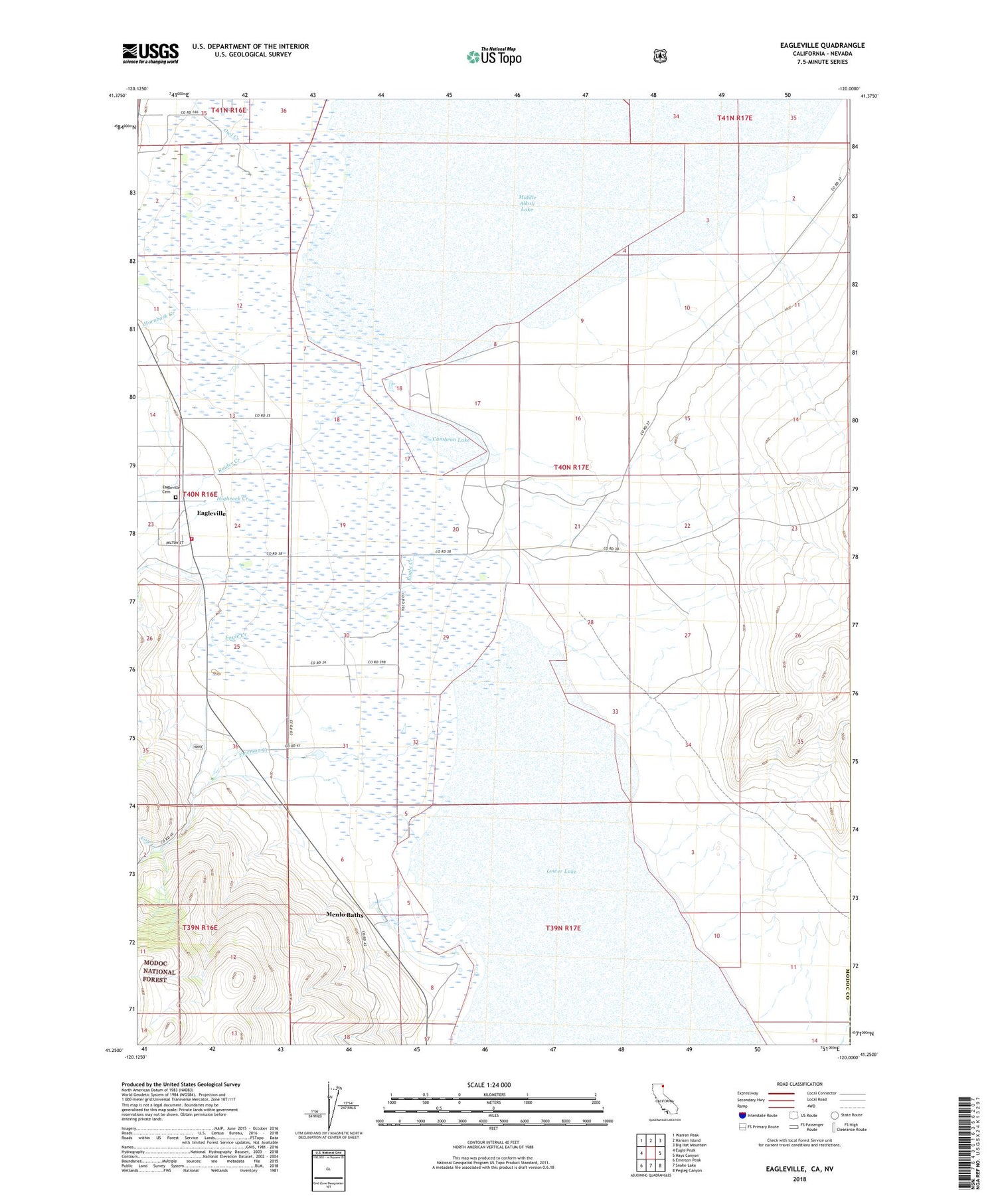 Eagleville California US Topo Map Image