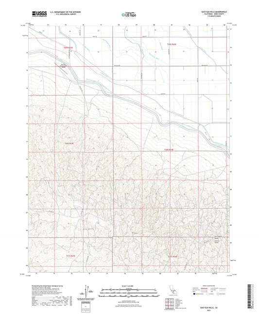 East Elk Hills California US Topo Map Image
