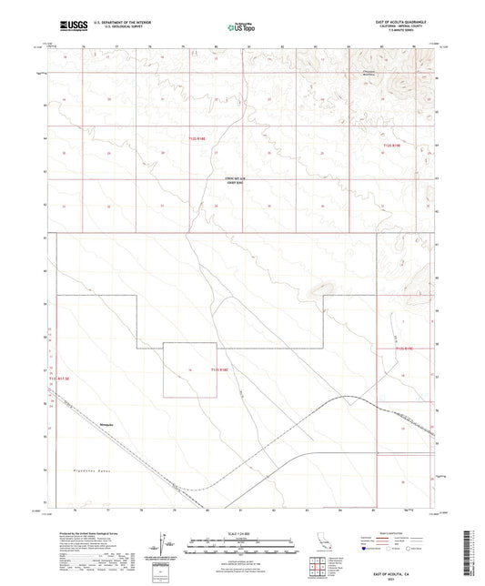 East of Acolita California US Topo Map Image