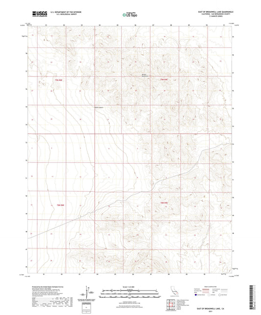 East of Broadwell Lake California US Topo Map Image
