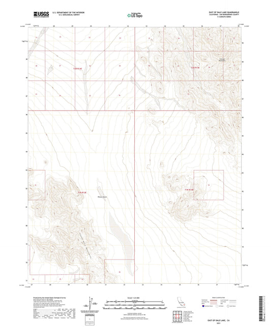 East of Dale Lake California US Topo Map Image