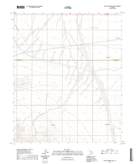 East of Granite Pass California US Topo Map Image