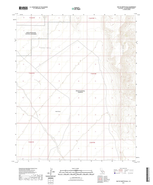 East of Grotto Hills California US Topo Map Image