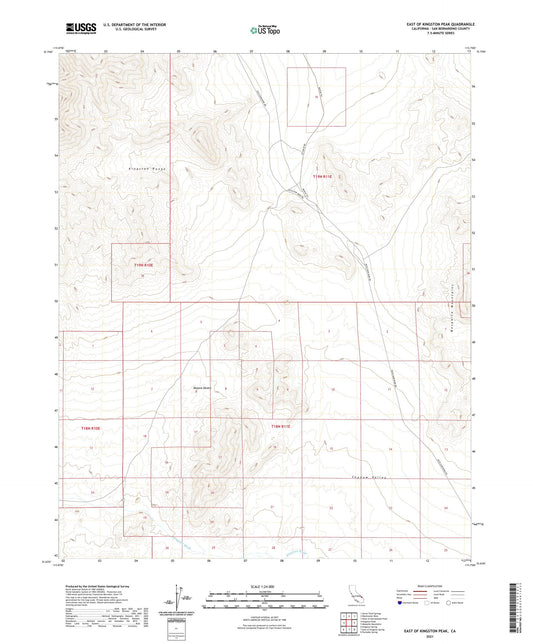 East of Kingston Peak California US Topo Map Image