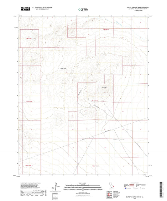 East of Kingston Spring California US Topo Map Image