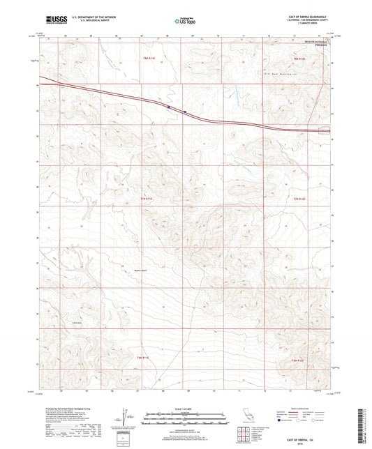 East of Siberia California US Topo Map Image