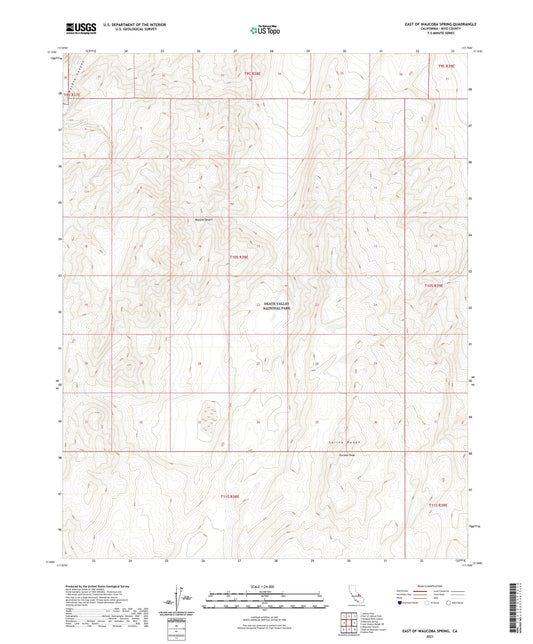 East of Waucoba Spring California US Topo Map Image