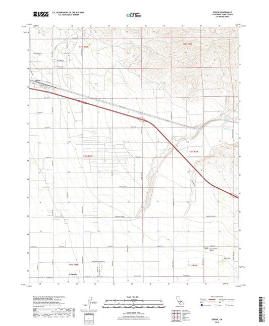 Edison California US Topo Map Image