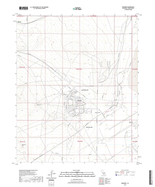 Edwards California US Topo Map Image