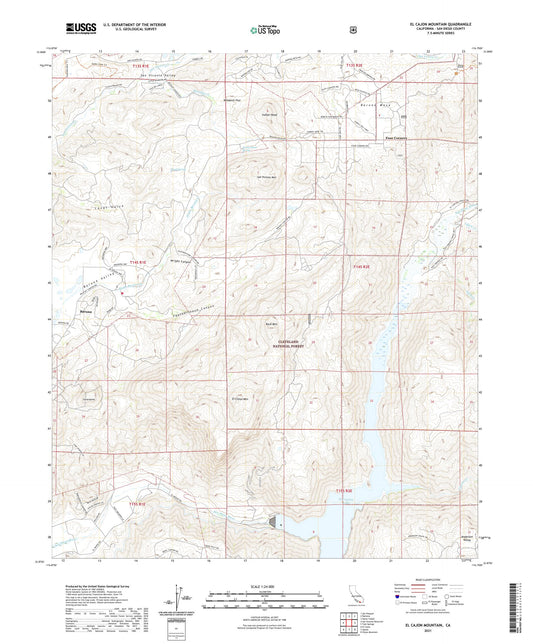 El Cajon Mountain California US Topo Map Image