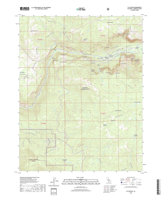 El Capitan California US Topo Map Image