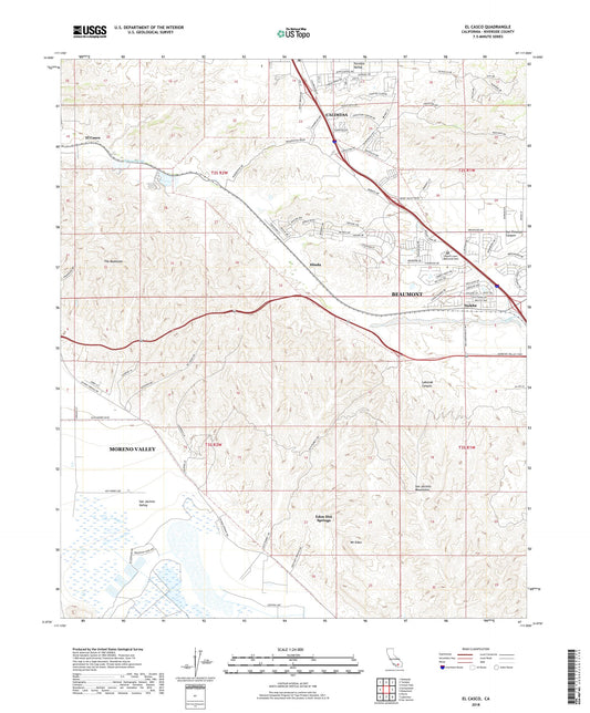 El Casco California US Topo Map Image