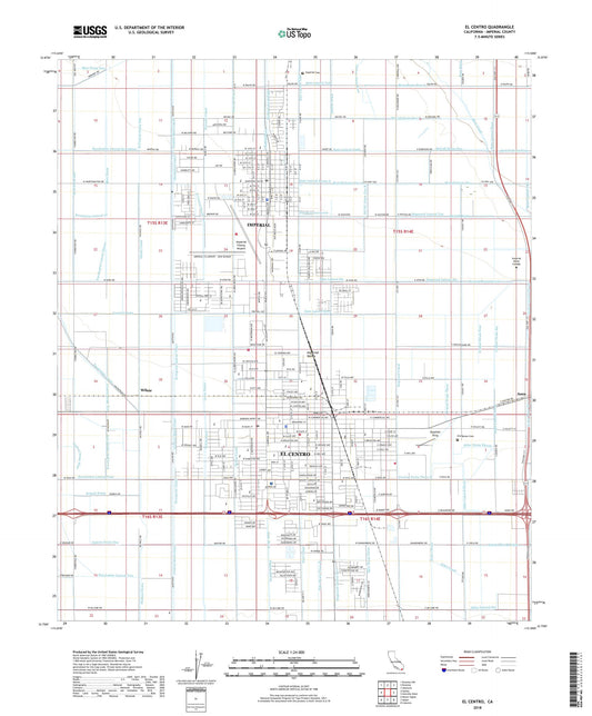 El Centro California US Topo Map Image
