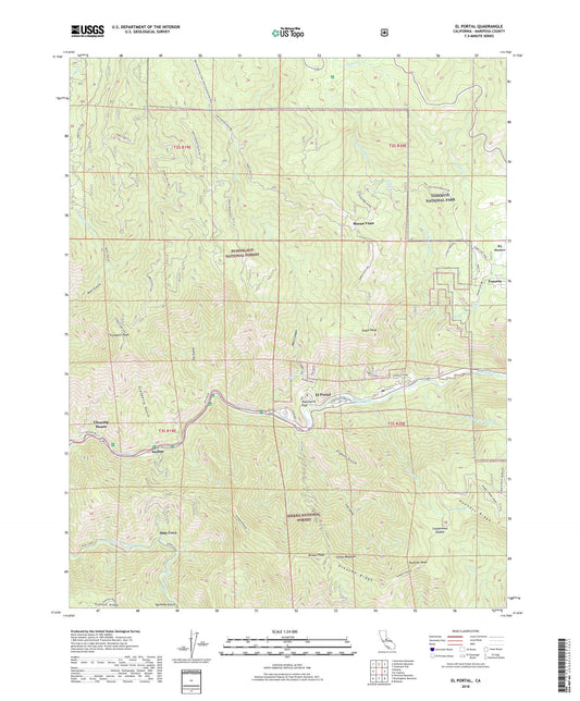 El Portal California US Topo Map Image