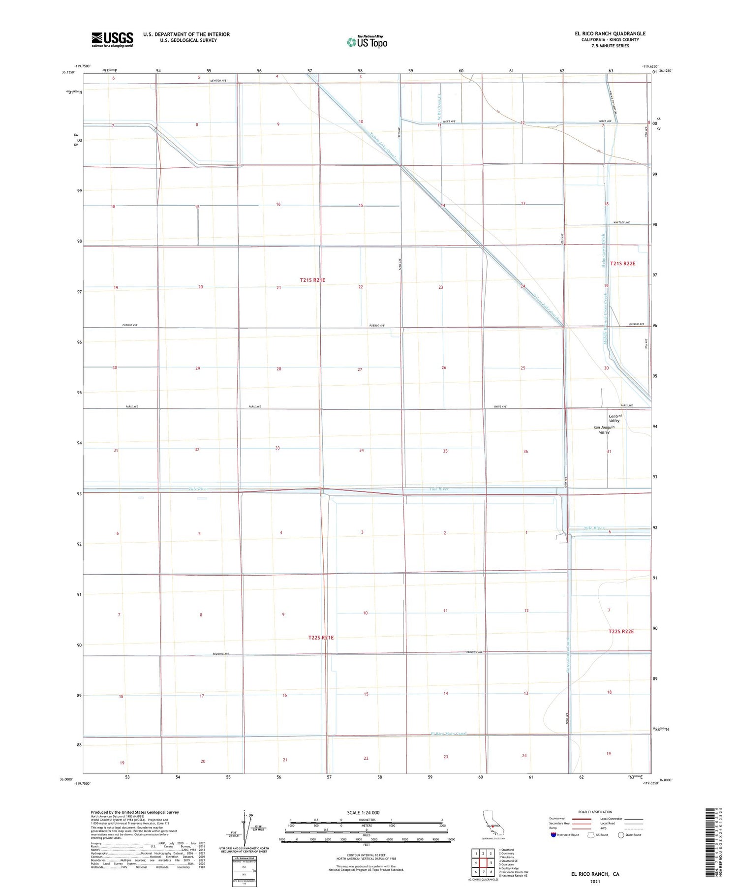 El Rico Ranch California US Topo Map Image
