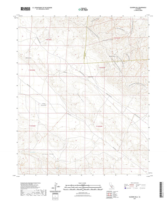 Elkhorn Hills California US Topo Map Image