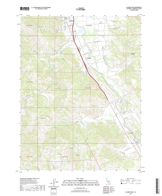 Elledge Peak California US Topo Map Image
