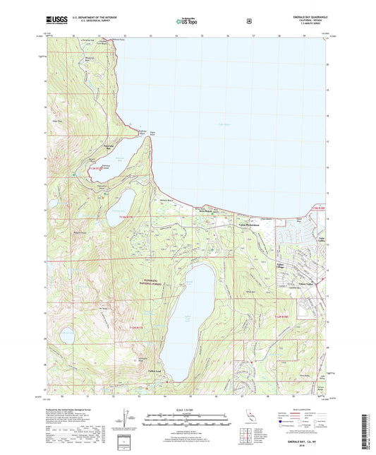 Emerald Bay California US Topo Map Image