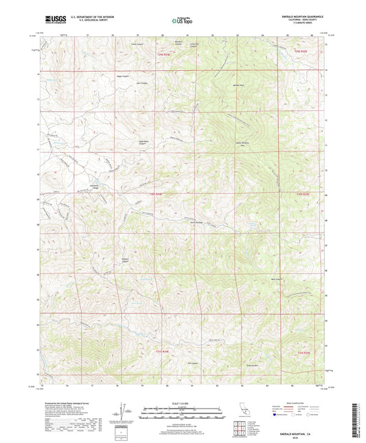 Emerald Mountain California US Topo Map Image