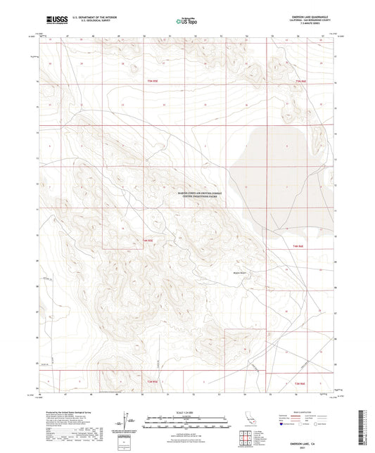 Emerson Lake California US Topo Map Image