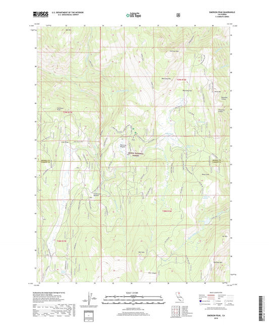 Emerson Peak California US Topo Map Image